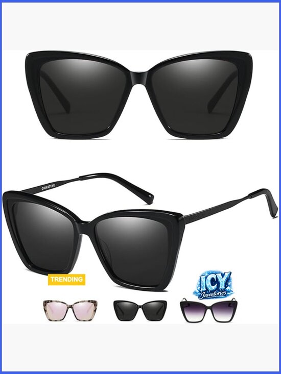 Handmade Acetate Oversized Cat Eye Sunglasses UV400 main image 5